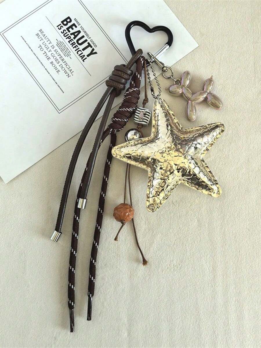 Shein Y2K Style Star Bag Charm Keychain >
