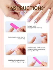 Shein Short Oval Polka Dot Press-On Nails >