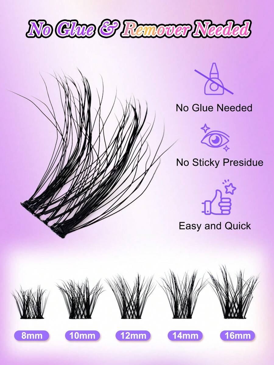 Shein 120pcs Self-Adhesive Fluffy Cat Eye False Eyelashes, Code: L088-AX -.