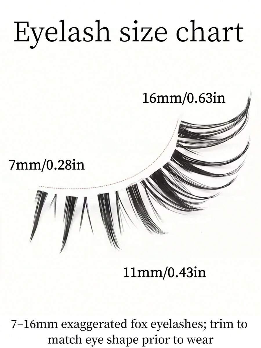 Shein 5 Pairs Cat Eye Eyelash Set, Code: KJ1 >