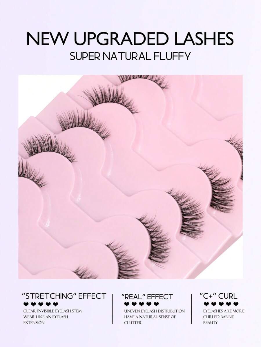 Shein 9 Pairs Half-Strip Cat Eye False Eyelashes, Code: F29 -.