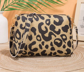 Shein Leopard Pattern Shoulder Bag Fashion Style */