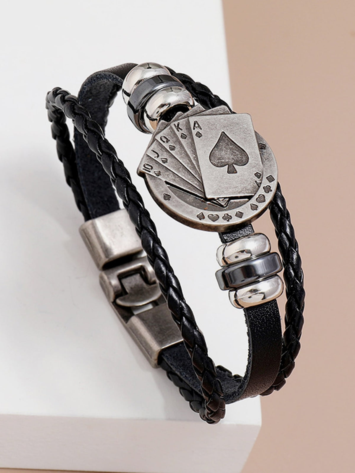 Men's Playing Card Design Bracelet