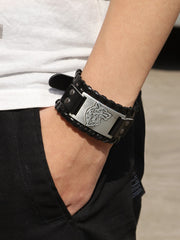 Men's PU Leather Bracelet for Jewelry Gift