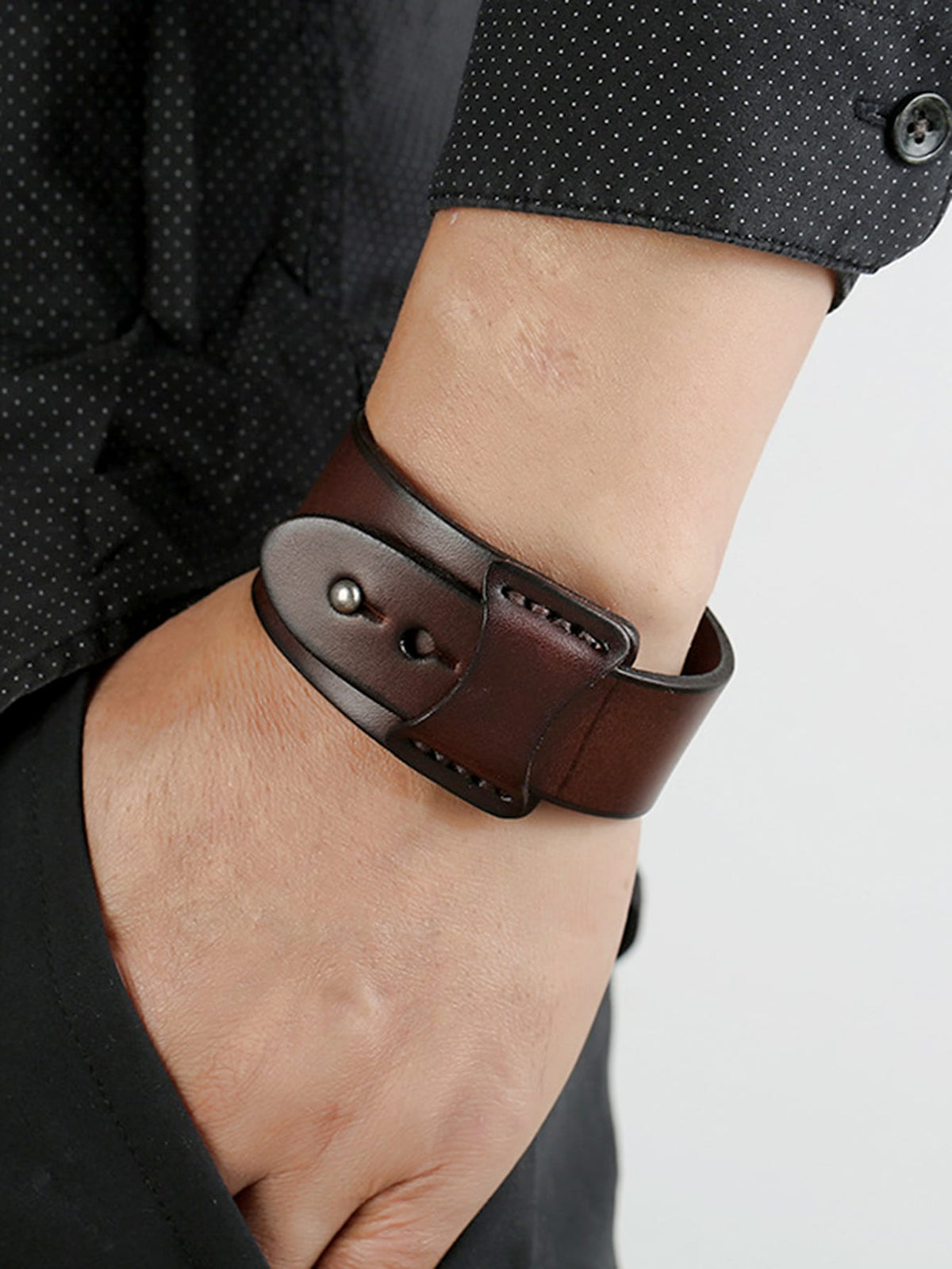 Men's PU Leather Bracelet for Jewelry Gift