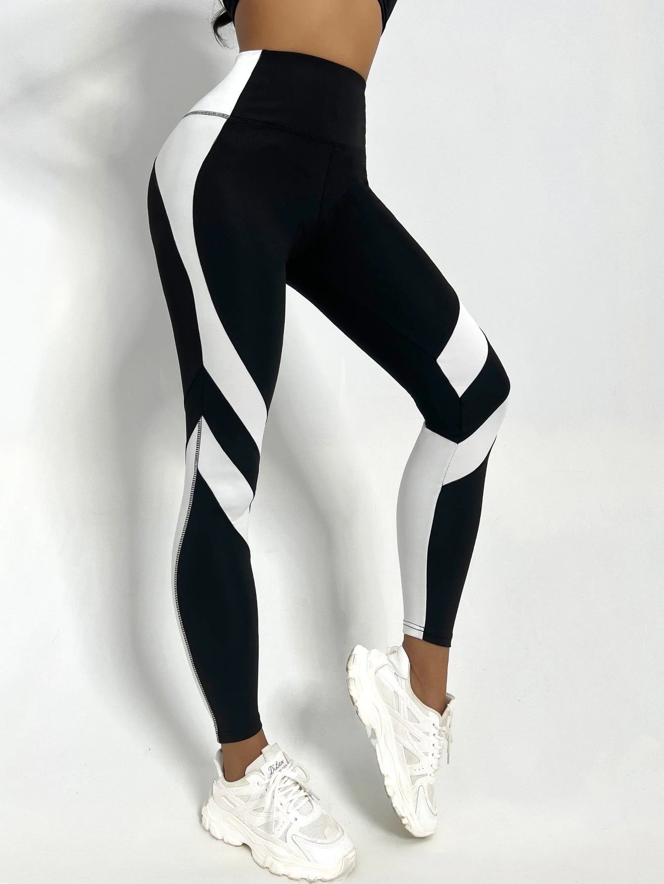 Women's Two Tone Tummy Control Yoga Leggings