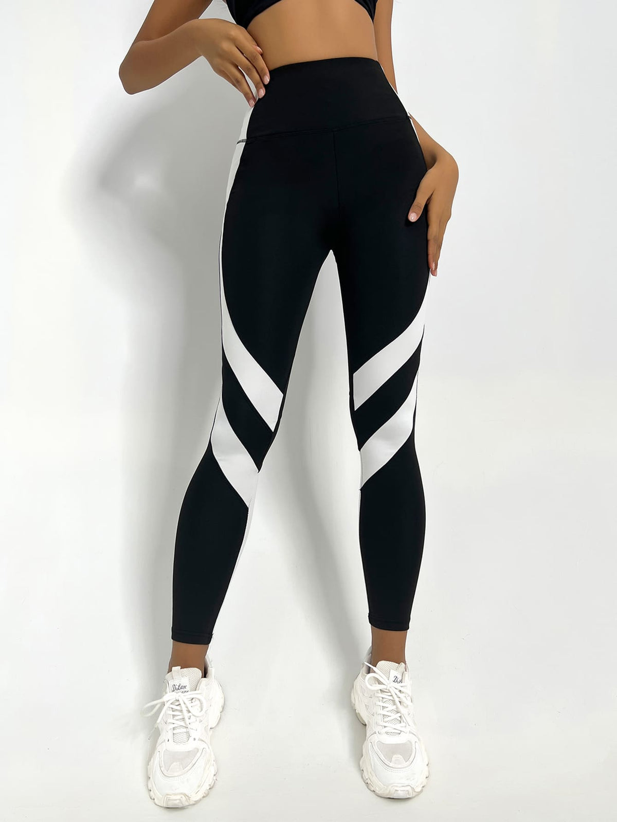 Women's Two Tone Tummy Control Yoga Leggings