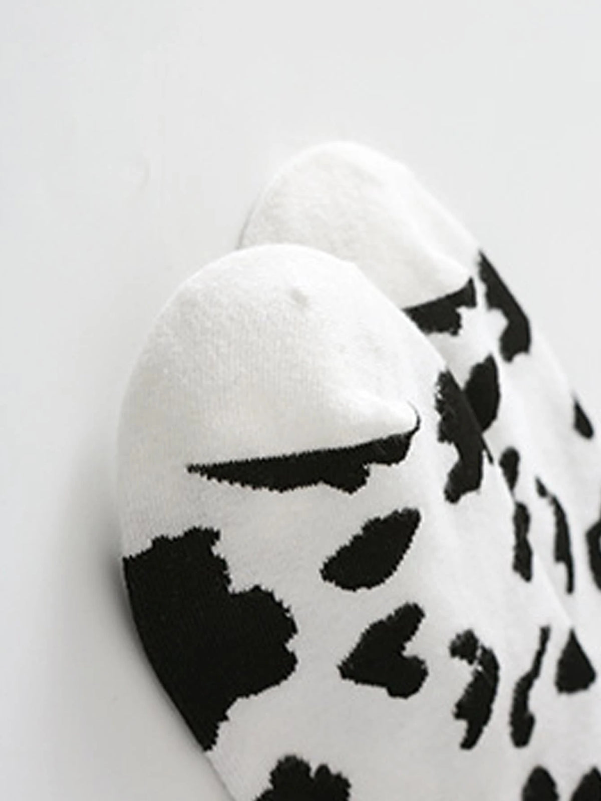 Women's Cow Print Rib-Knit Ankle Sock Set