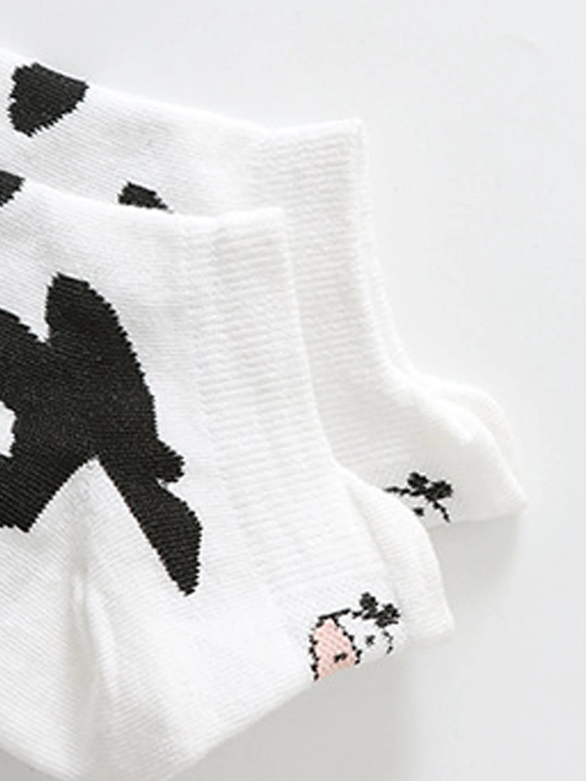 Women's Cow Print Rib-Knit Ankle Sock Set