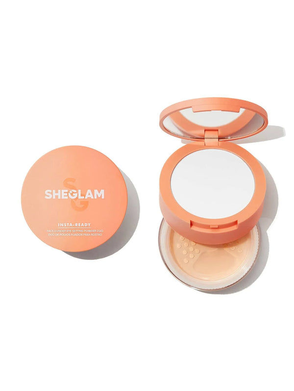 Sheglam Insta-Ready Face & Under Eye Setting Powder Duo-Natural Linen*/