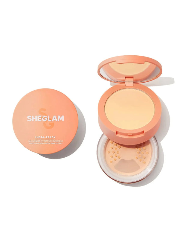 Sheglam Insta- Ready Face & Under Eye Setting Powder Duo-Toasted Almond */