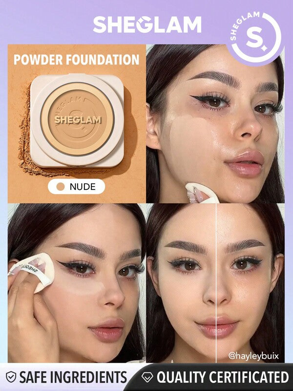 Sheglam Skin-Focus High Coverage Powder Foundation-Nude /