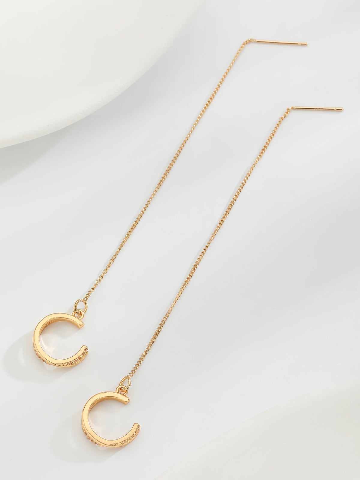 Women's Minimalist Extra Long Metal Dangle Earring Set