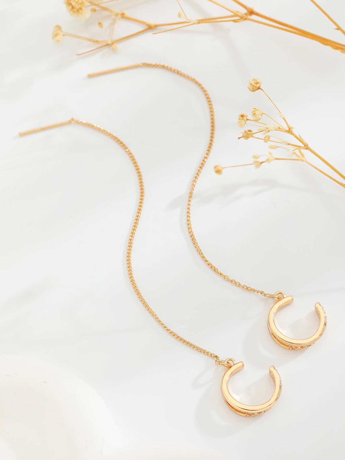 Women's Minimalist Extra Long Metal Dangle Earring Set