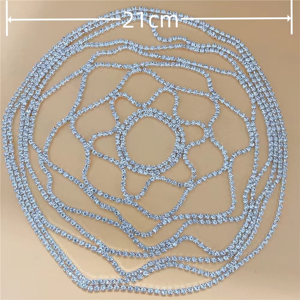 Women's Luxury Crystal Rhinestone Mesh Headpiece Wedding Head Chain