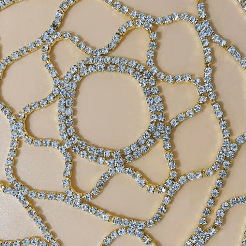 Women's Luxury Crystal Rhinestone Mesh Headpiece Wedding Head Chain