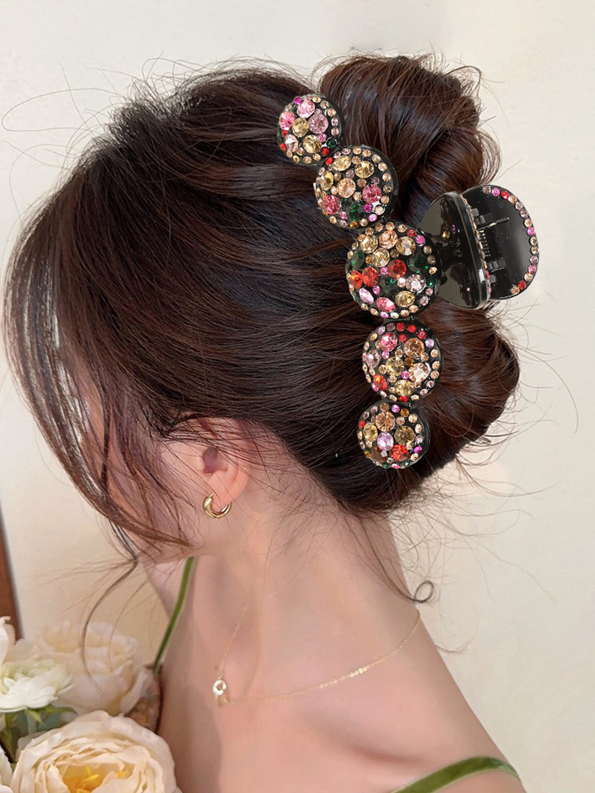 Women's Bohemian Rhinestone Hair Claw Clip