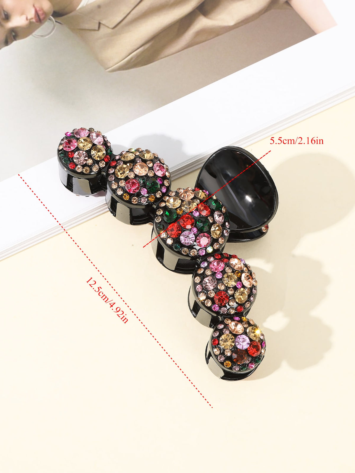 Women's Bohemian Rhinestone Hair Claw Clip