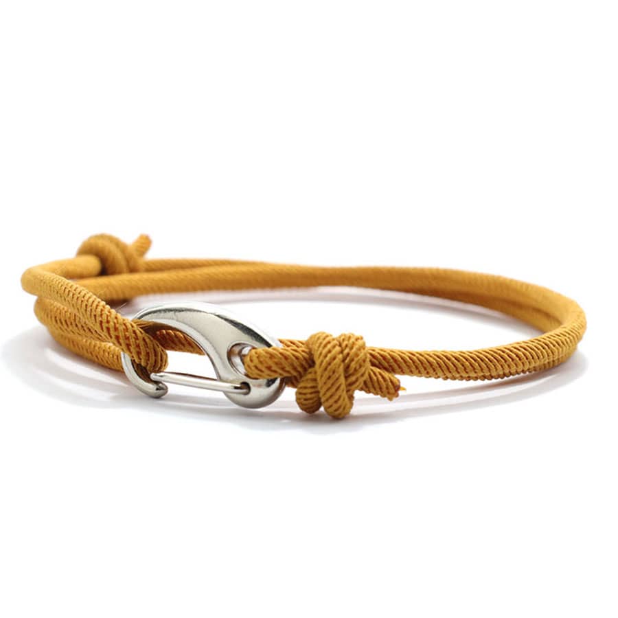 Adjustable Braided Bracelet with D-Ring Clasp