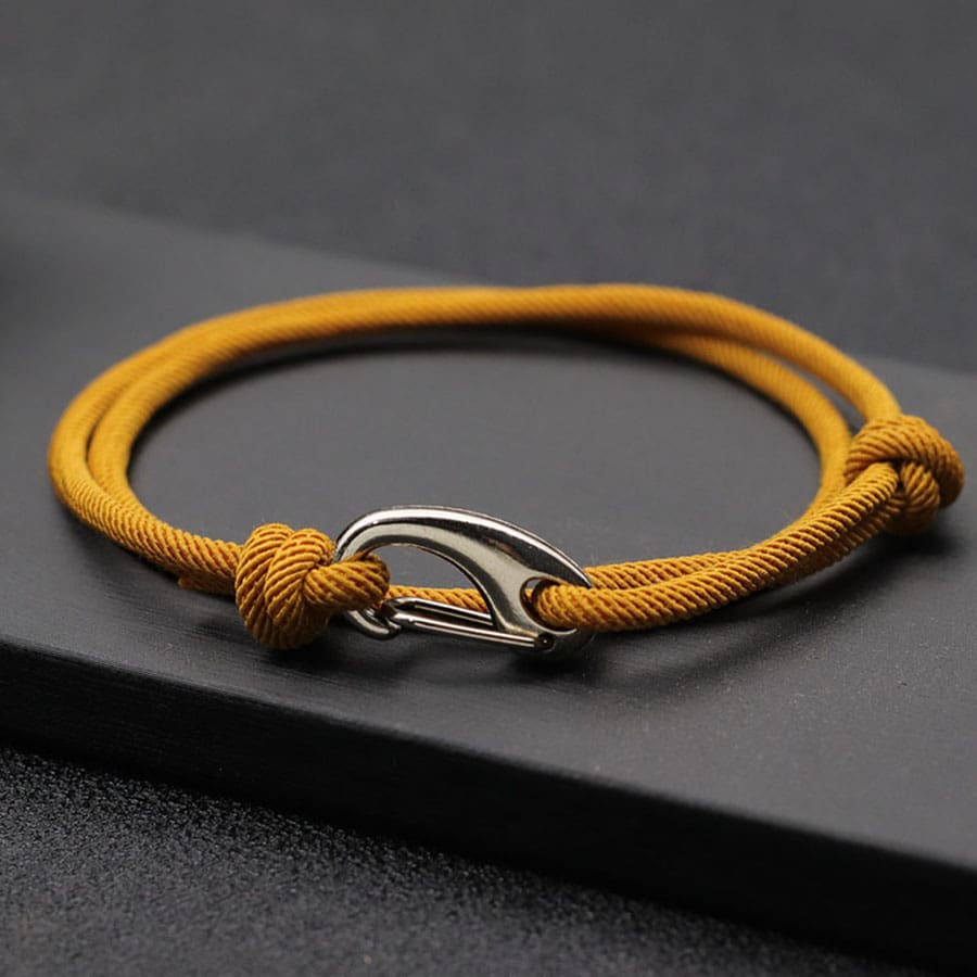 Adjustable Braided Bracelet with D-Ring Clasp