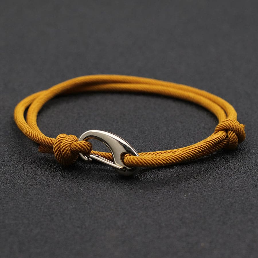 Adjustable Braided Bracelet with D-Ring Clasp