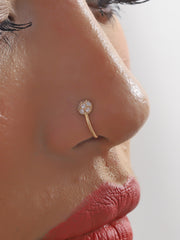 Women's Elegant Rhinestone Butterfly Nose Clip