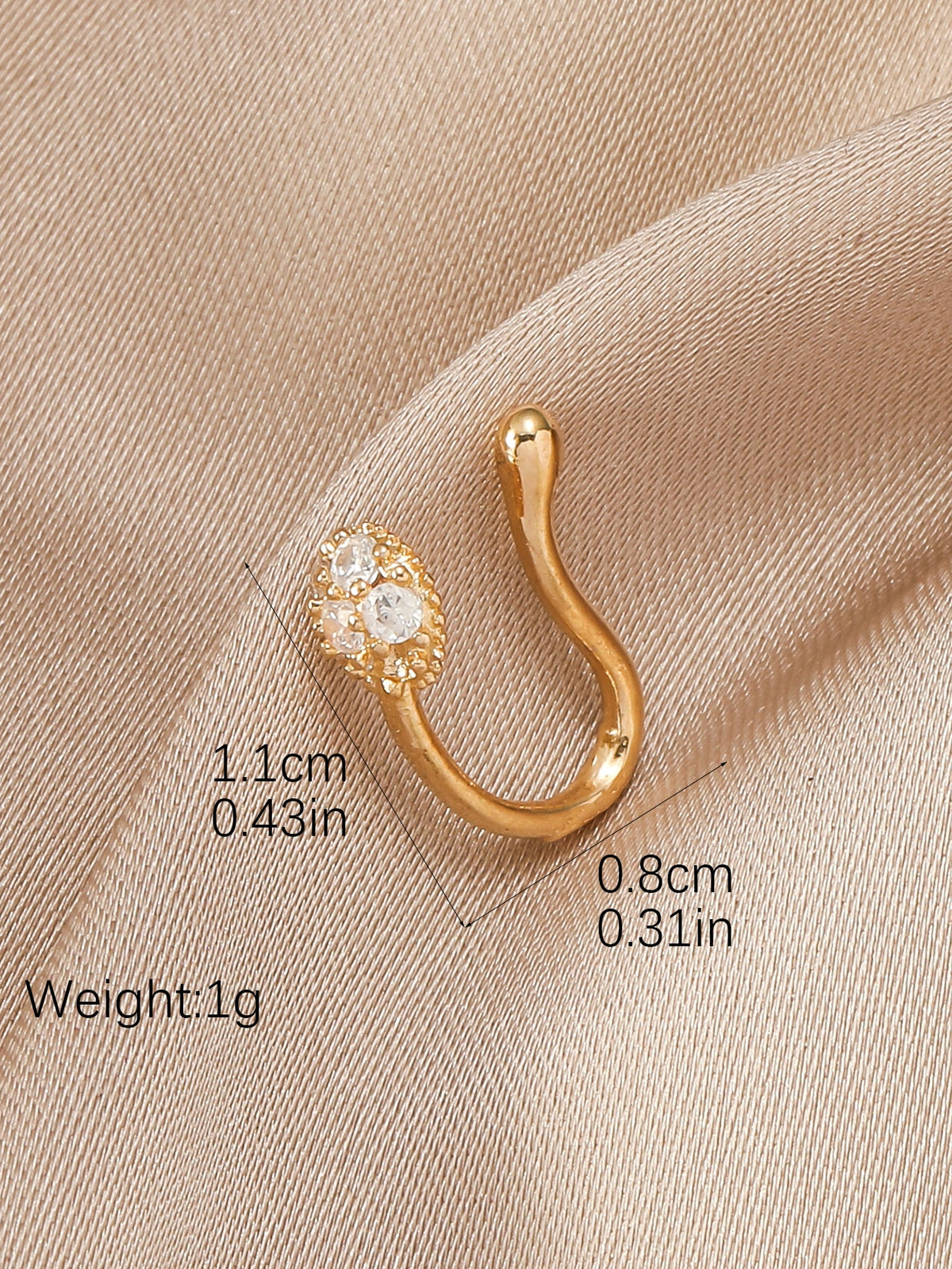 Women's Elegant Rhinestone Butterfly Nose Clip