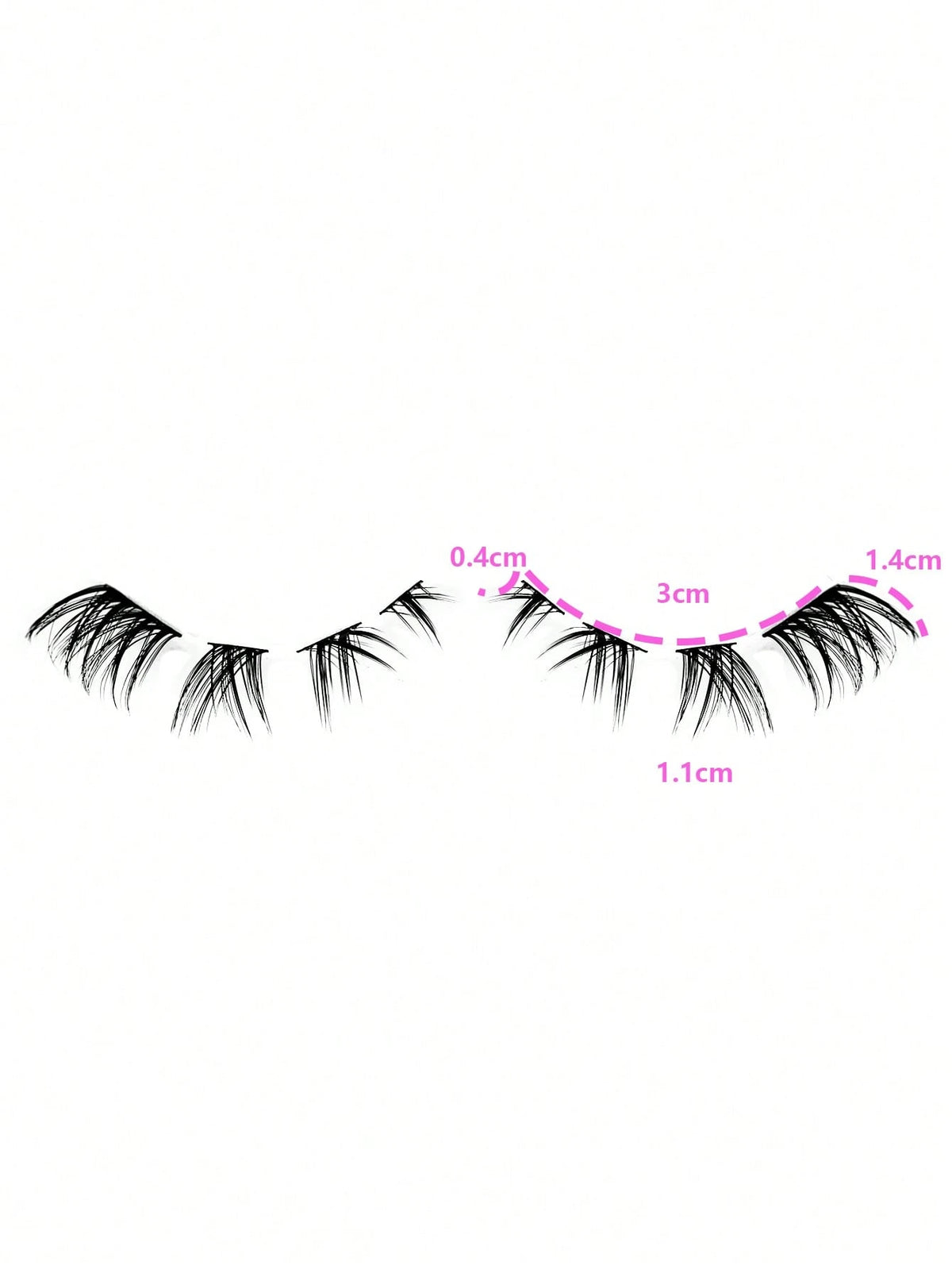 Women's Natural Fox Eye Sectioned Cluster Eyelashes Set