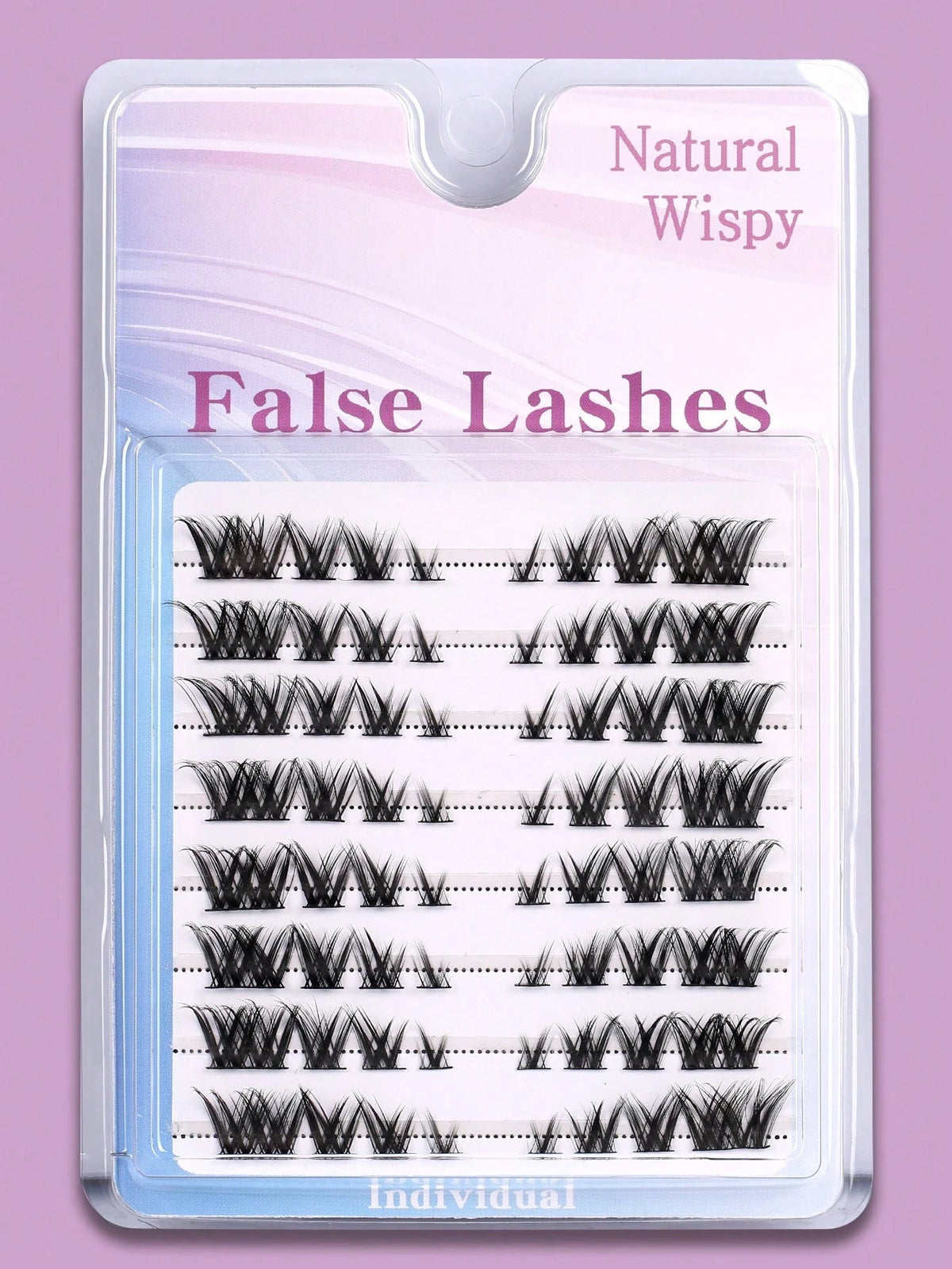Women's Natural Fox Eye Sectioned Cluster Eyelashes Set