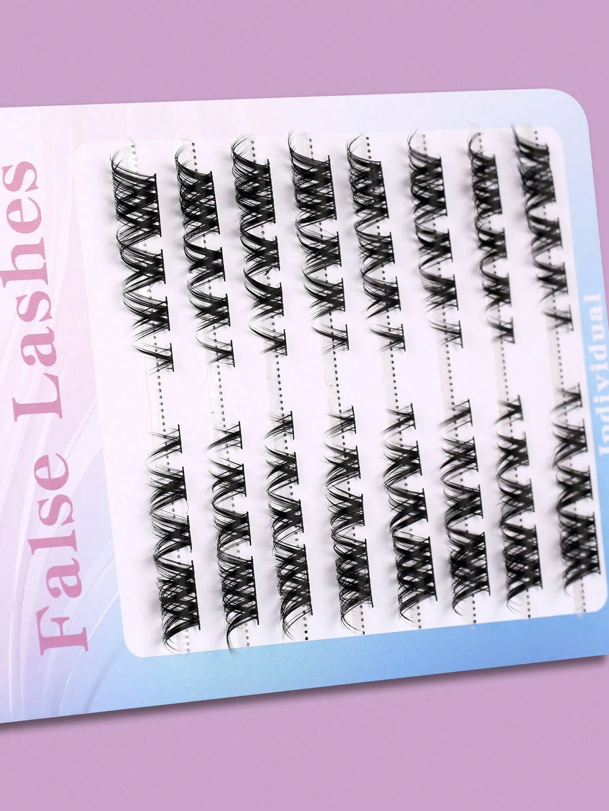 Women's Natural Fox Eye Sectioned Cluster Eyelashes Set