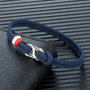 Men's Navy Blue Stainless Steel Bracelet
