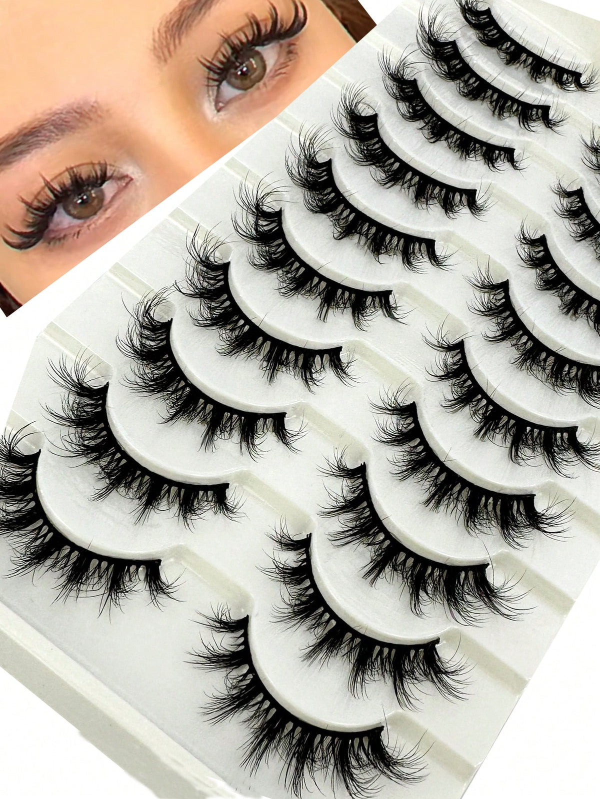 Women's 5D Fluffy Short Natural False Eyelash Set