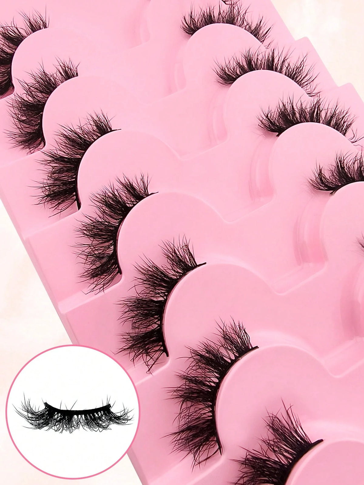 Women's 10mm Cat Eye Faux Mink False Eyelash Set