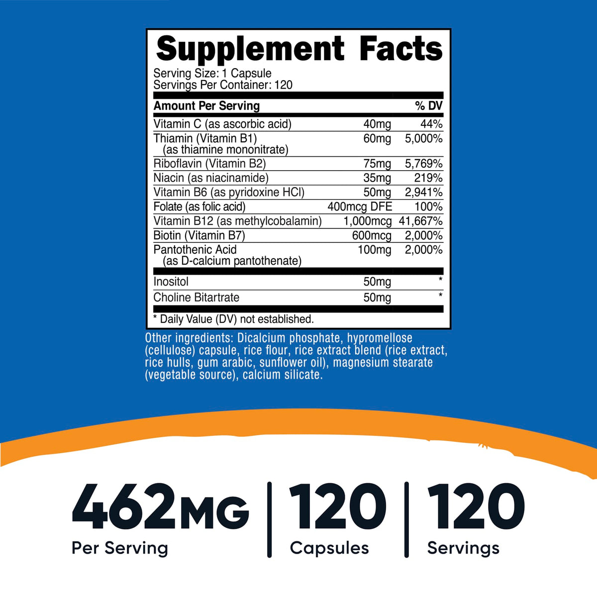 Nutricost Vitamin B-Complex Dietary Supplement Capsules