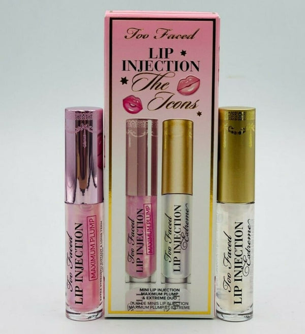 Too Faced Mini Lip Injection Maximum Plump Lip Gloss Duo /