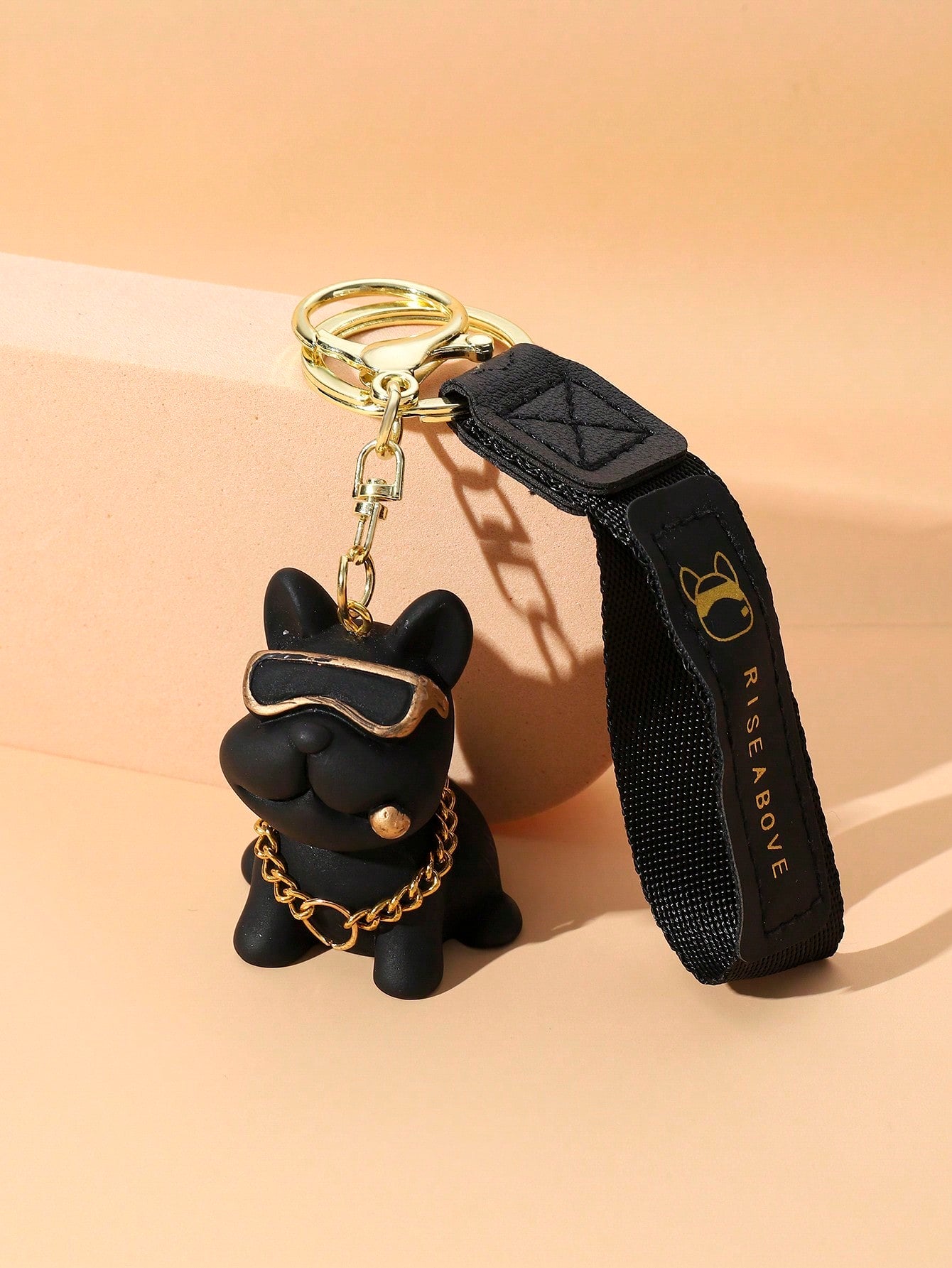 Women's Cute Cartoon Bulldog Keychain Bag Charm Pendant