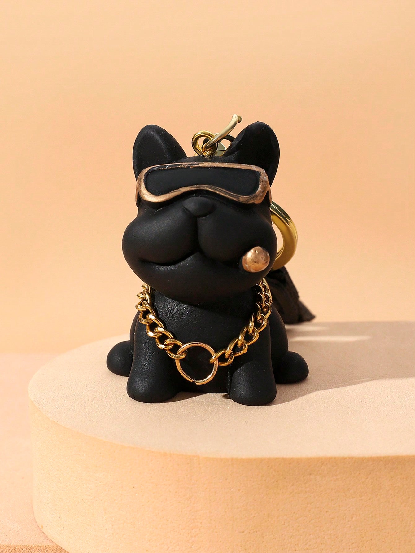 Women's Cute Cartoon Bulldog Keychain Bag Charm Pendant
