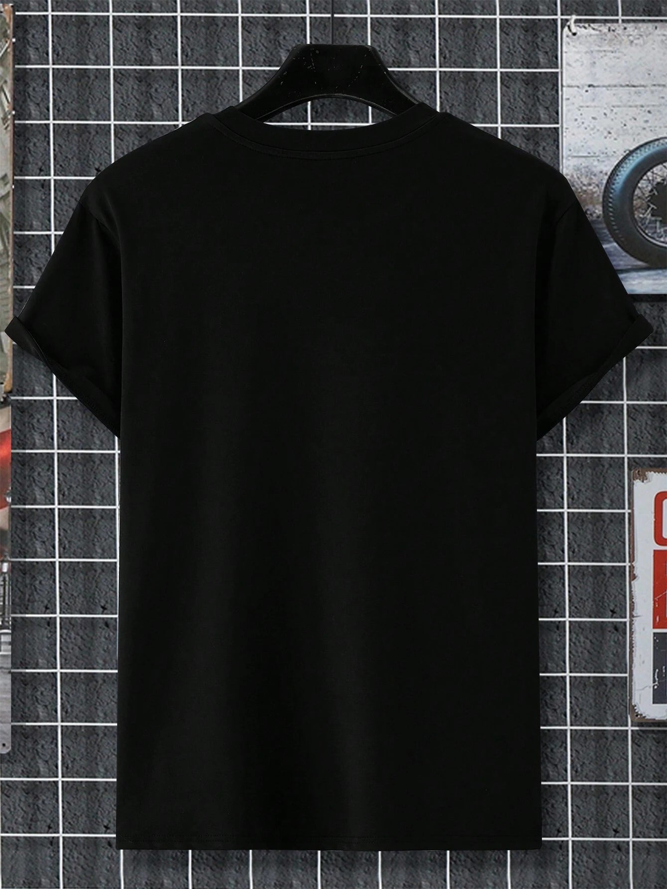 Men's Casual Tie Dye Letter Print Round Neck Short Sleeve T-Shirt
