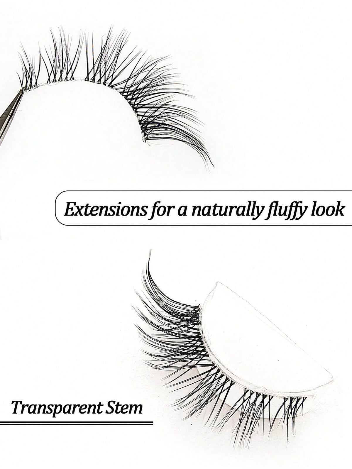Women's 5 Pairs Cat Eye Natural Crisscross Clear Band Wispy Lashes Set