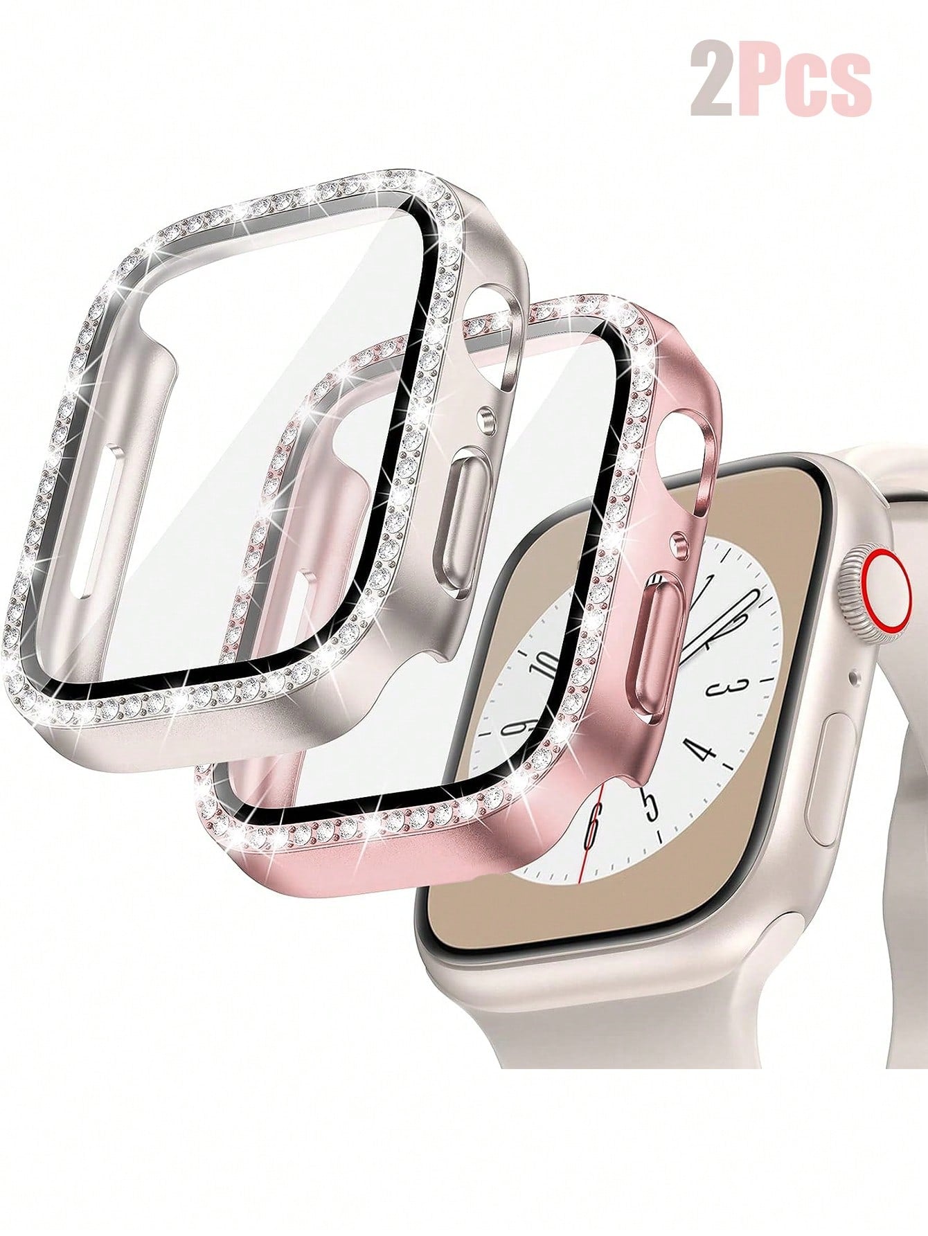 Rhinestone Protective Watch Case with Screen Protector for Apple Watch