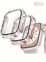 Rhinestone Protective Watch Case with Screen Protector for Apple Watch