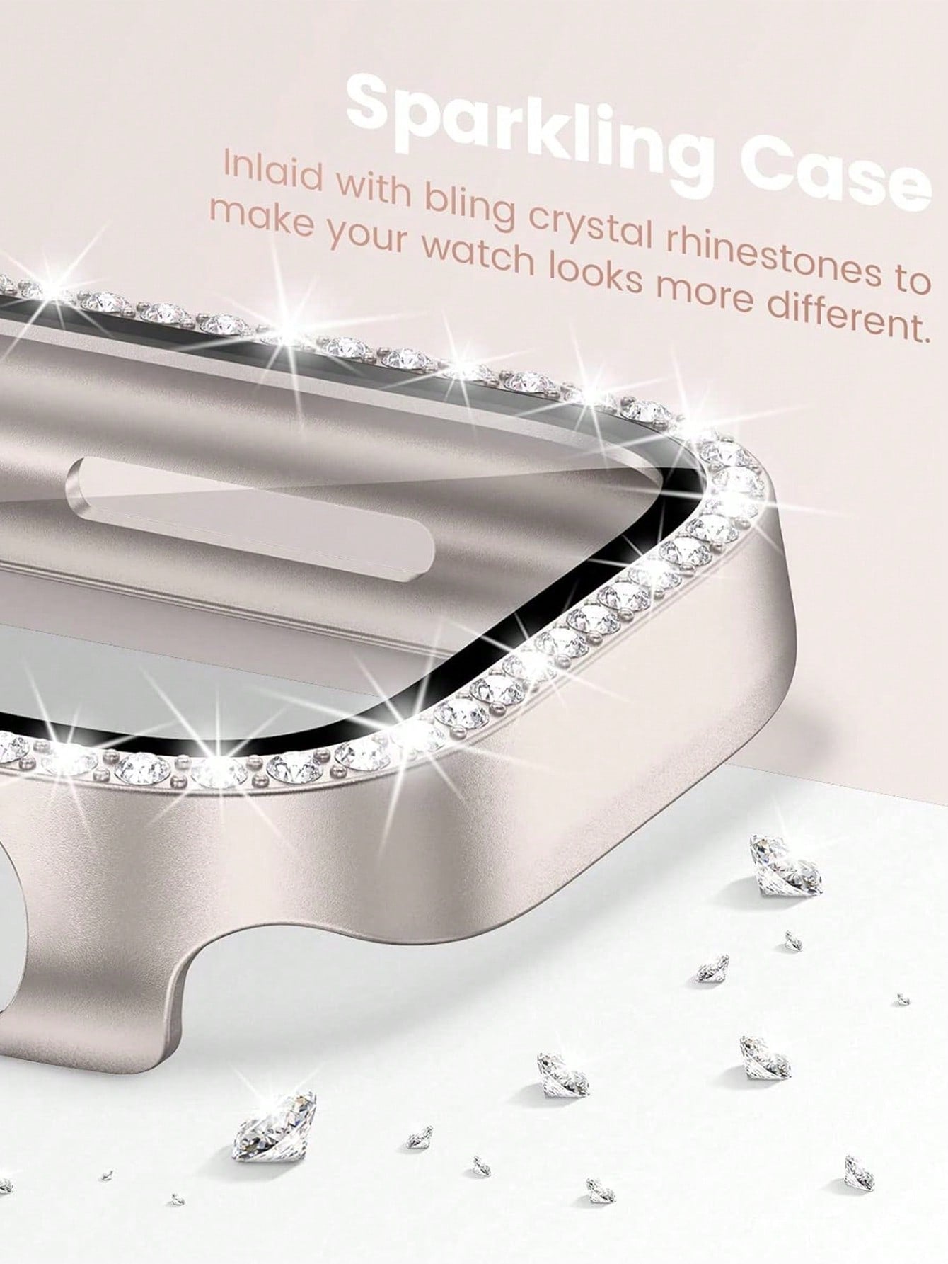Rhinestone Protective Watch Case with Screen Protector for Apple Watch