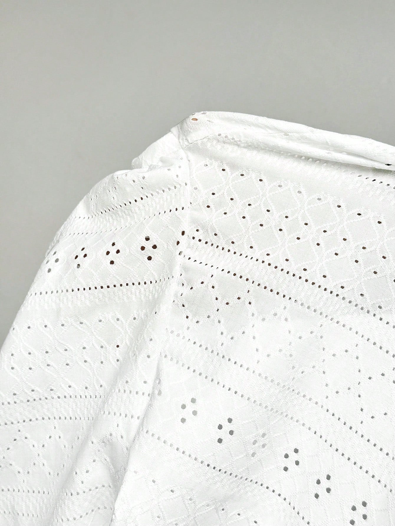 Women's Eyelet Embroidery Ruffle Hem Strapless Tube Top