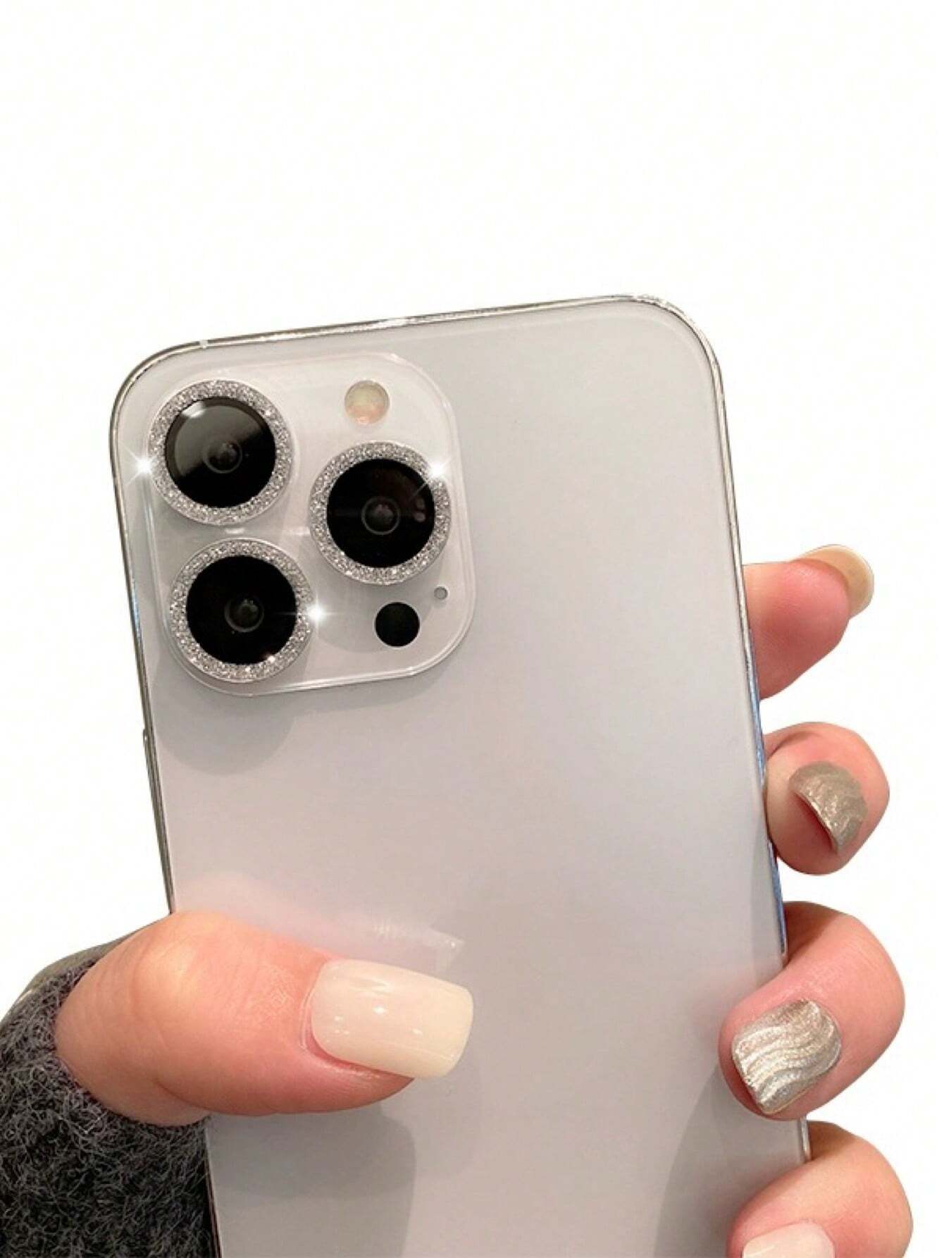 Glitter Rhinestone Camera Lens Protector for iPhone