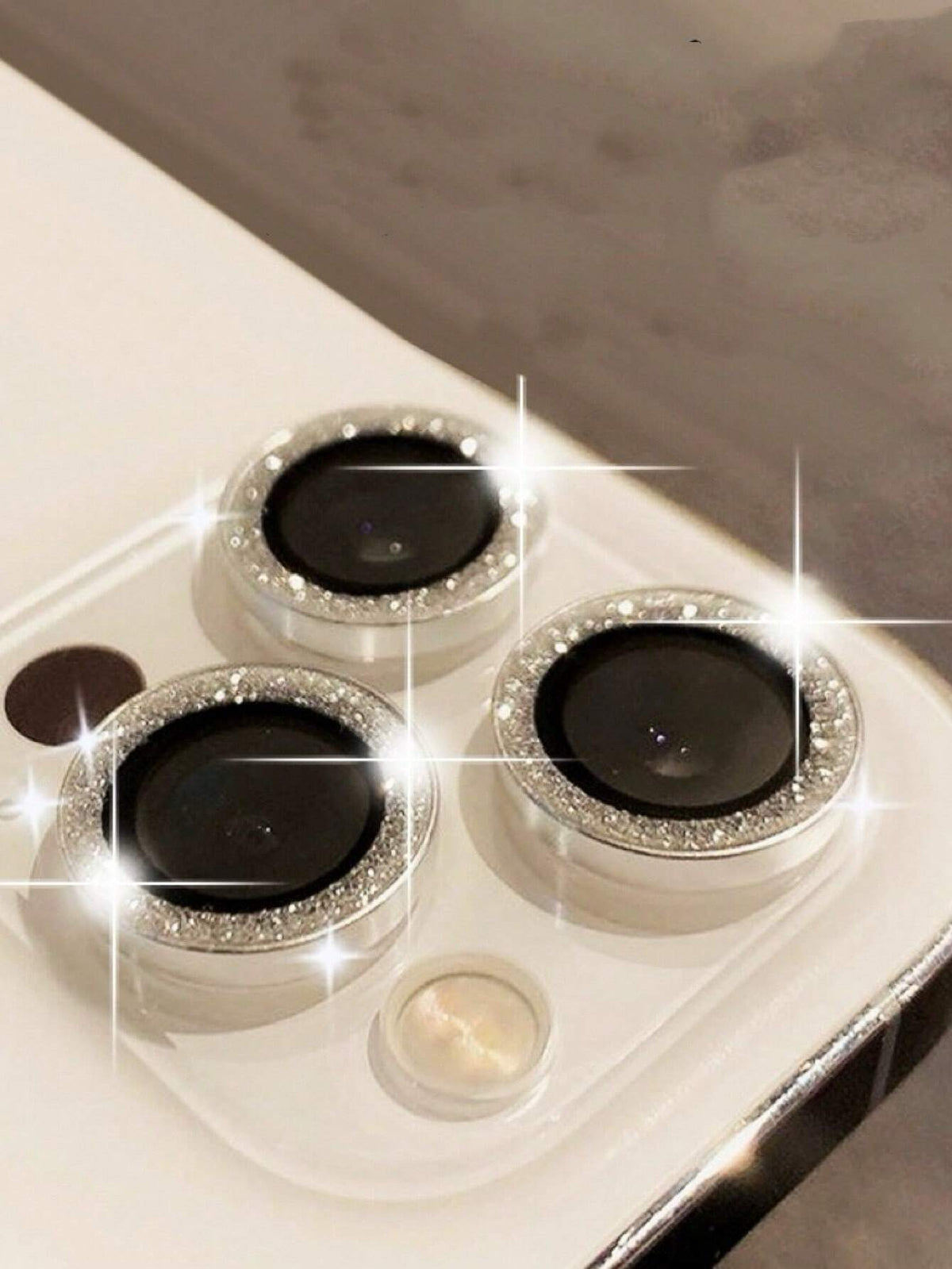 Glitter Rhinestone Camera Lens Protector for iPhone