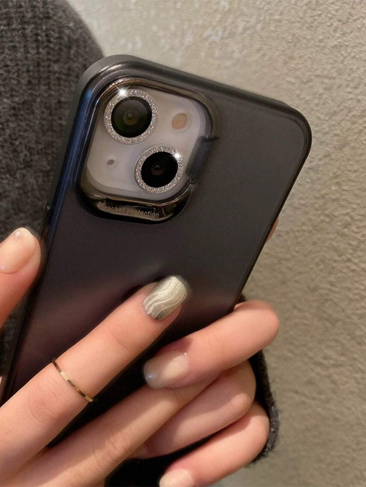 Glitter Rhinestone Camera Lens Protector for iPhone