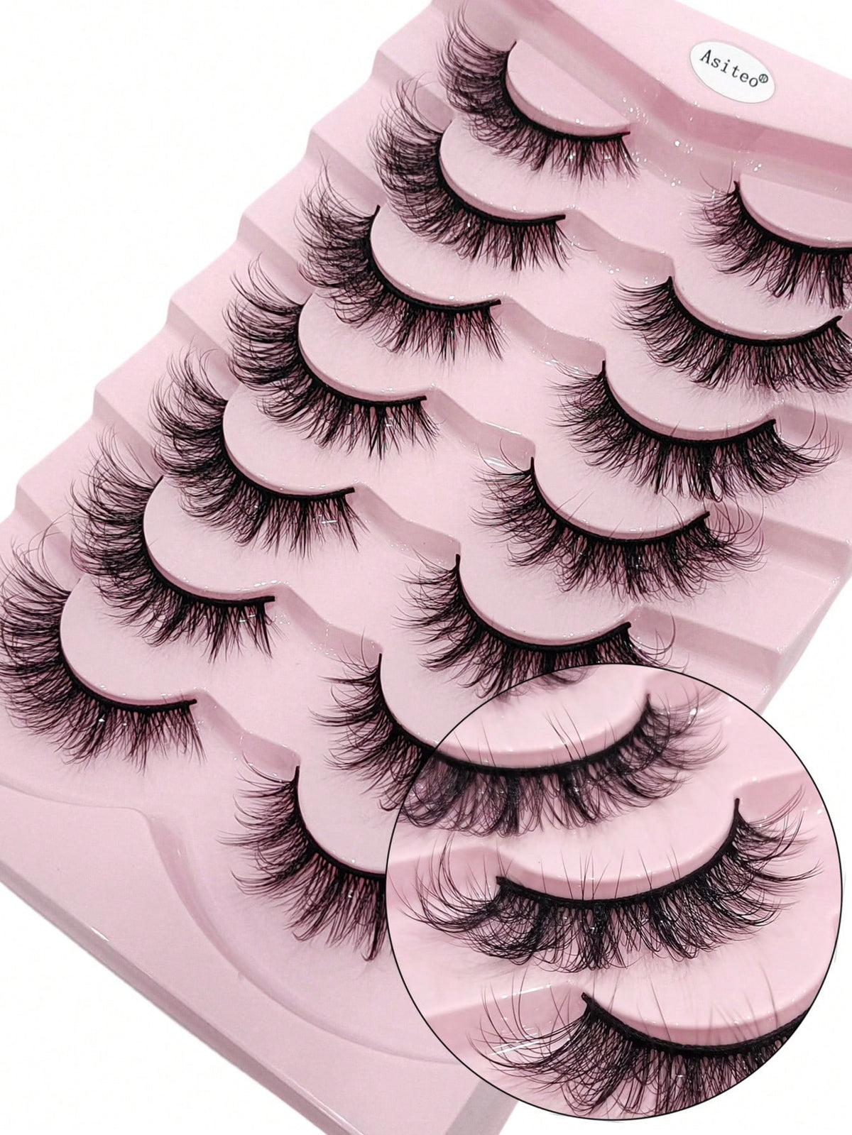 7-Pair Natural Wispy Soft 3D Fluffy Faux Mink False Eyelash Set