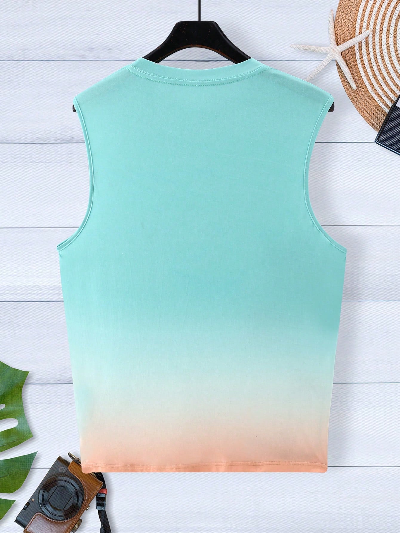 Men's Tropical Graphic Casual Round Neck Sleeveless Beach Tank Top