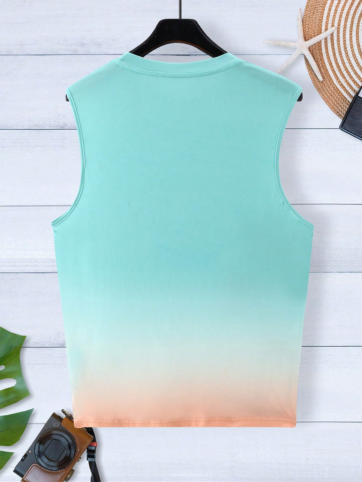 Men's Tropical Graphic Casual Round Neck Sleeveless Beach Tank Top