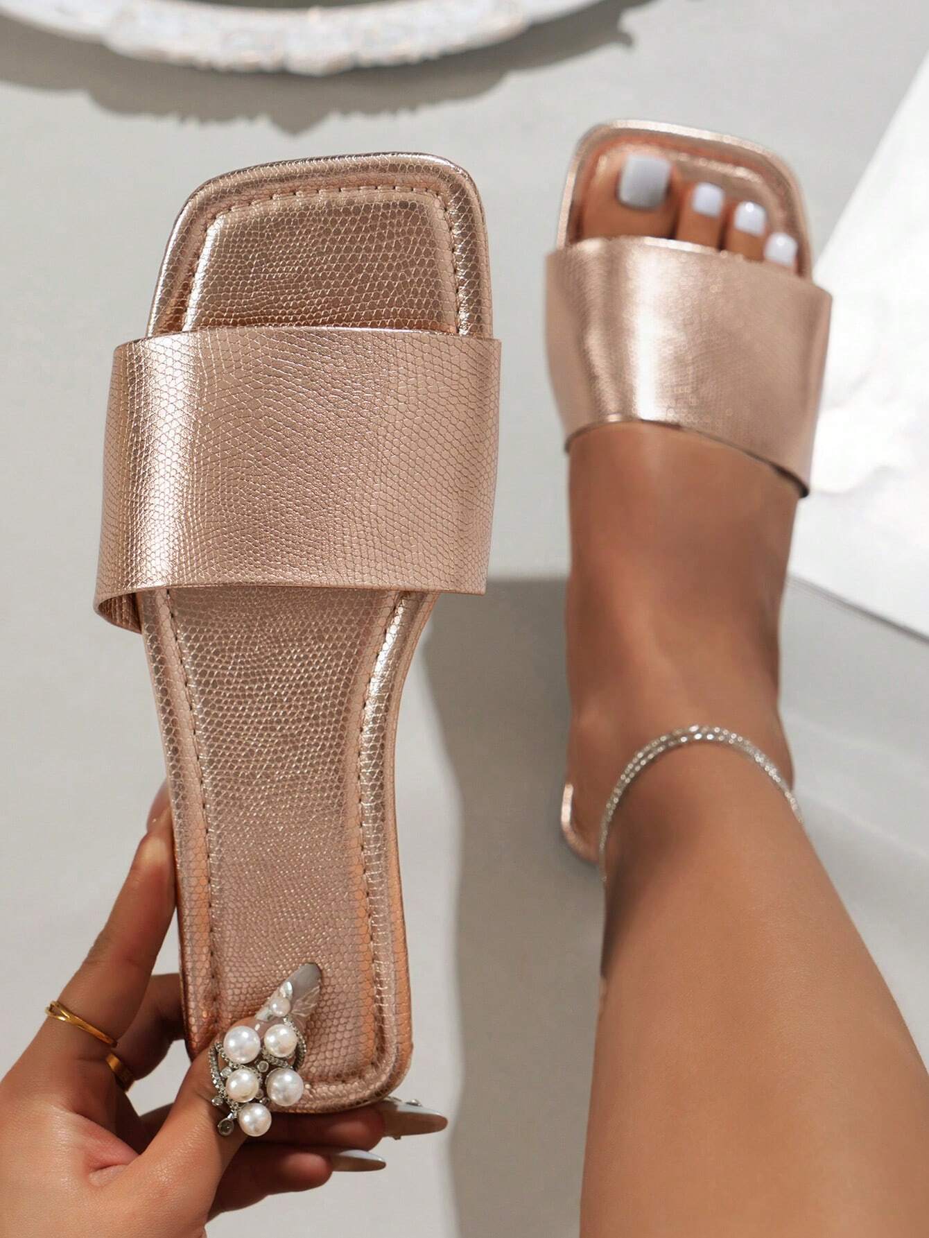 Women's Casual Summer Flat Open Toe Slide Sandals